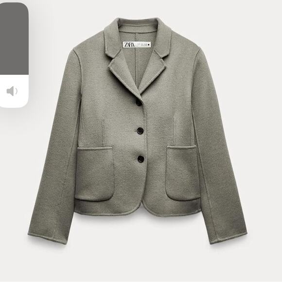 Zara Double Faced Fitted Blazer Size Medium - Picture 10 of 13